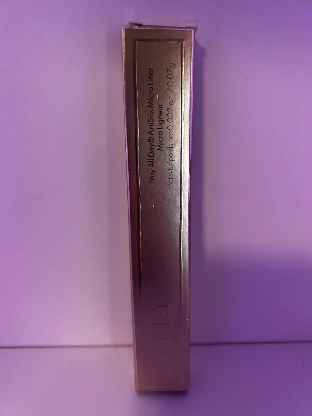 Stila Metallic Matte Black Eyeliner Packaging
